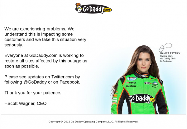 GoDaddy.com title page at 2012-09-10